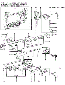 Feed Regulator Assembly parts for Kenmore Sewing Machine 158.19461 (15819461, 158 19461) from AppliancePartsPros.com
