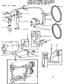 Motor Assembly parts for Kenmore Sewing Machine 158.19461 (15819461, 158 19461) from AppliancePartsPros.com