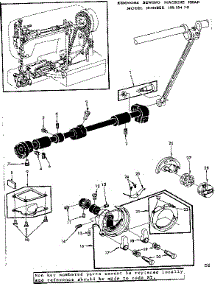 Shuttle Assembly parts for Kenmore Mechanical Sewing Machine 158.19470 (15819470, 158 19470) from AppliancePartsPros.com