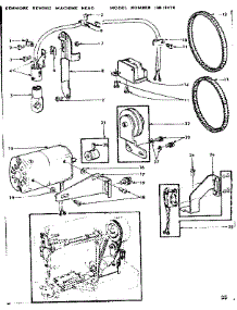 Motor Assembly parts for Kenmore Mechanical Sewing Machine 158.19470 (15819470, 158 19470) from AppliancePartsPros.com