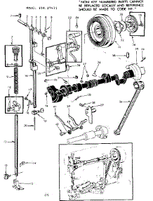 Presser Bar Assembly parts for Kenmore Mechanical Sewing Machine 158.19471 (15819471, 158 19471) from AppliancePartsPros.com