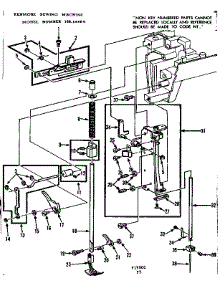 Presser Bar Assembly parts for Kenmore Mechanical Sewing Machine 158.19800 (15819800, 158 19800) from AppliancePartsPros.com