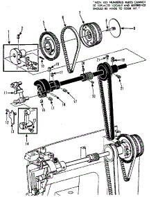 Clutch Wheel Assembly parts for Kenmore Sewing Machine 158.19801 (15819801, 158 19801) from AppliancePartsPros.com