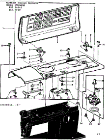 Bobbin Winder And Top Cover parts for Kenmore Mechanical Sewing Machine 1586850 from AppliancePartsPros.com
