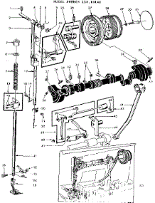 Presser Bar Assembly parts for Kenmore Mechanical Sewing Machine 1586850 from AppliancePartsPros.com