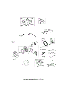 Starter Rewind / Motor-Starter parts for Briggs & Stratton Lawn & Garden Engine 15C100 (0111-0939) from AppliancePartsPros.com