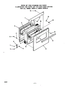 Oven Door parts for Roper Gas Range 1643*0A from AppliancePartsPros.com