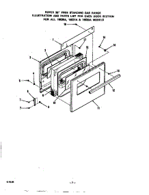 Oven Door parts for Roper Gas Range 1653*2A from AppliancePartsPros.com