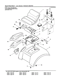 Seat & Seat Deck (1693323-1693349) parts for Simplicity Front-Engine Lawn Tractor 1693074 from AppliancePartsPros.com