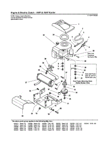 Engine & Electric Clutch parts for Simplicity Front-Engine Lawn Tractor 1693084 from AppliancePartsPros.com