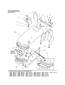 Hood / Dash / Fuel Tank parts for Simplicity Front-Engine Lawn Tractor 1693084 from AppliancePartsPros.com