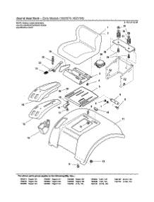 Seat & Seat Deck (1693074-1693104) parts for Simplicity Front-Engine Lawn Tractor 1693084 from AppliancePartsPros.com