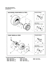 Wheels & Tires parts for Simplicity Front-Engine Lawn Tractor 1693084 from AppliancePartsPros.com