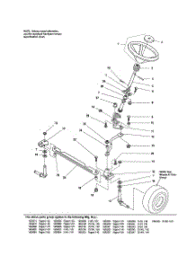 Steering parts for Simplicity Front-Engine Lawn Tractor 1693086 from AppliancePartsPros.com