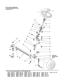Steering parts for Simplicity Front-Engine Lawn Tractor 1693098 from AppliancePartsPros.com