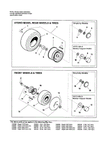 Wheels & Tires parts for Simplicity Front-Engine Lawn Tractor 1693104 from AppliancePartsPros.com