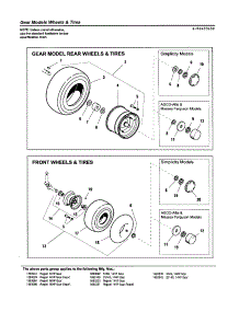 Wheels & Tires parts for Simplicity Front-Engine Lawn Tractor 1693323 from AppliancePartsPros.com