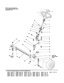 Steering parts for Simplicity Front-Engine Lawn Tractor 1693331 from AppliancePartsPros.com