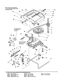 Transmission / Belt / Carrier parts for Simplicity Front-Engine Lawn Tractor 1693345 from AppliancePartsPros.com