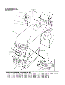 Hood / Dash / Fuel Tank parts for Simplicity Front-Engine Lawn Tractor 1693345 from AppliancePartsPros.com