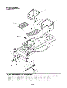Frame parts for Simplicity Front-Engine Lawn Tractor 1693347 from AppliancePartsPros.com