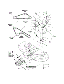 50" Mower Deck-Clutch / Support parts for Snapper Front-Engine Lawn Tractor 1694817 from AppliancePartsPros.com