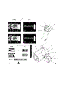 Decals parts for Snapper Gas Snowblower 1695096 from AppliancePartsPros.com