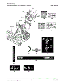 Decals parts for Briggs & Stratton Gas Snowblower 1696619-00 from AppliancePartsPros.com