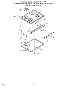 Main Top parts for Roper Gas Range 1745*0A from AppliancePartsPros.com