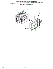 Oven Door parts for Roper Gas Range 1745*0A from AppliancePartsPros.com