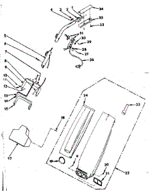 Figure "B" parts for Kenmore Upright Vacuum 175.3470181 (1753470181, 175 3470181) from AppliancePartsPros.com