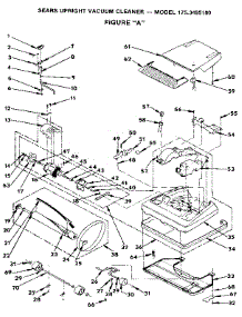 Nozzle And Motor Assembly parts for Kenmore Upright Vacuum 175.3495180 (1753495180, 175 3495180) from AppliancePartsPros.com