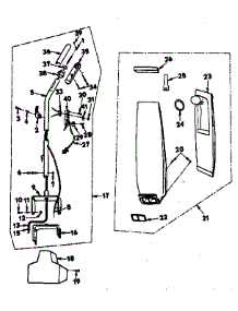 Figure C Parts List parts for Kenmore Upright Vacuum 175.3570180 (1753570180, 175 3570180) from AppliancePartsPros.com
