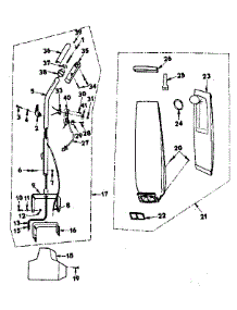 Figure C Parts List parts for Kenmore Upright Vacuum 175.3570181 (1753570181, 175 3570181) from AppliancePartsPros.com
