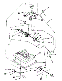 Nozzle And Motor Assembly parts for Kenmore Upright Vacuum 175.3594180 (1753594180, 175 3594180) from AppliancePartsPros.com