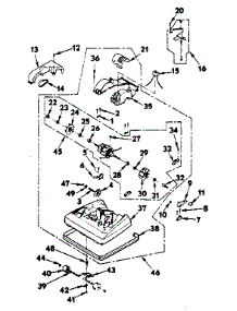 Nozzle And Motor Assembly parts for Kenmore Upright Vacuum 175.3870080 (1753870080, 175 3870080) from AppliancePartsPros.com