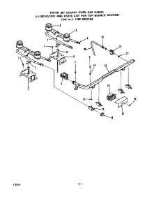 Top Burner parts for Roper Wall Oven/Microwave Combo 1765*0A from AppliancePartsPros.com