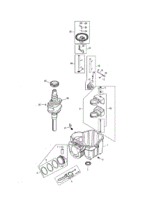 Crankcase parts for Cub Cadet Rear-Engine Riding Mower 17AE2ACG756 from AppliancePartsPros.com