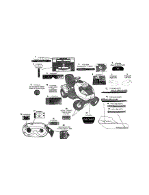Decals parts for Cub Cadet Front-Engine Lawn Tractor 17AE9BKR056 from AppliancePartsPros.com