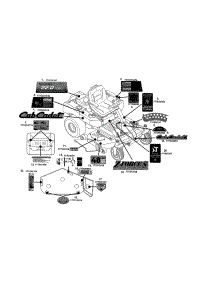 Z-Force S 48 Decals parts for Cub Cadet Rear-Engine Riding Mower 17AI5BHB056 from AppliancePartsPros.com