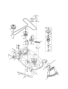 Mower Deck / Spindle parts for Mtd Rear-Engine Riding Mower 17AKCACT099 from AppliancePartsPros.com