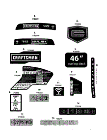 Decals parts for Mtd Rear-Engine Riding Mower 17AKCACT099 from AppliancePartsPros.com