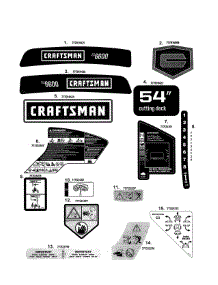 Decals parts for Mtd Rear-Engine Riding Mower 17ARCACK099 from AppliancePartsPros.com