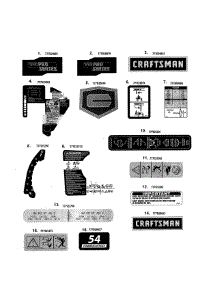 Decals parts for Mtd Rear-Engine Riding Mower 17ASDALC099 from AppliancePartsPros.com
