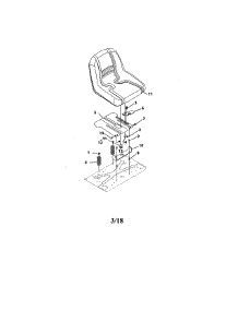 Seat parts for Mtd Rear-Engine Riding Mower 17BRCACA099 from AppliancePartsPros.com