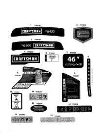 Decals parts for Mtd Rear-Engine Riding Mower 17BRCACT099 from AppliancePartsPros.com