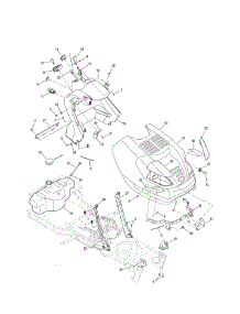 Hood / Dash Panel / Fuel Tank parts for Cub Cadet Front-Engine Lawn Tractor 17RE9BKR056 from AppliancePartsPros.com