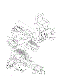 Seat / Fender / Deck Lift parts for Cub Cadet Front-Engine Lawn Tractor 17RF9BKH756 from AppliancePartsPros.com