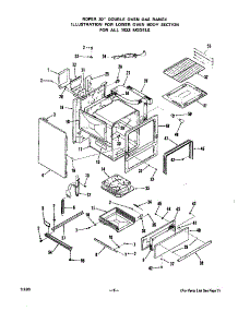 Lower Oven Body parts for Roper Gas Wall Oven 1833*0A from AppliancePartsPros.com