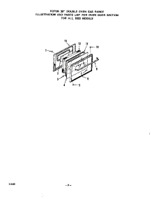 Oven Door parts for Roper Gas Wall Oven 1833*0A from AppliancePartsPros.com